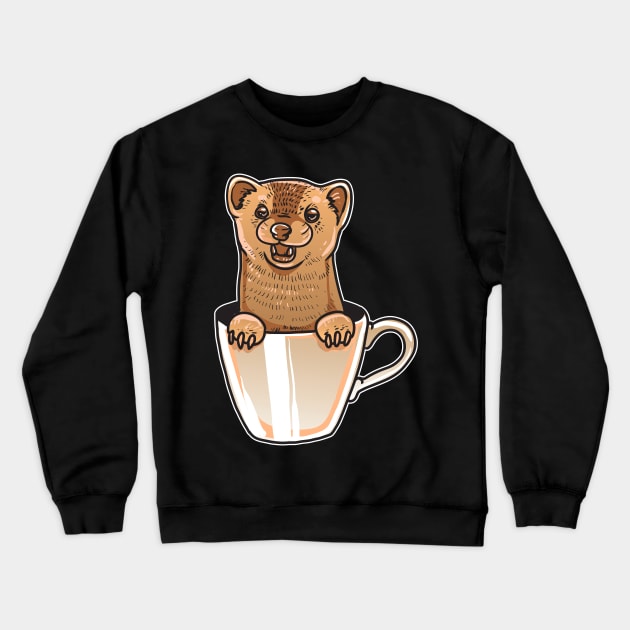 Cute Ferret In A Cup |Ferret Mom Dad |Ferret Gifts |Ferret Crewneck Sweatshirt by Proficient Tees